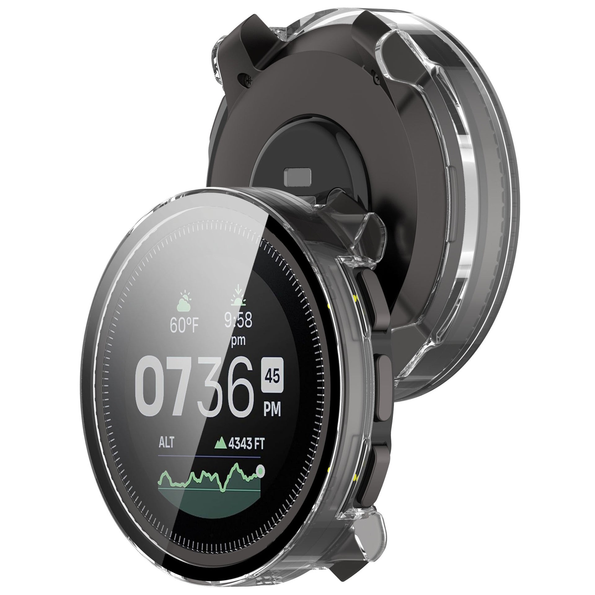 Funda resistente con vidrio Suunto Vertical (transparente)