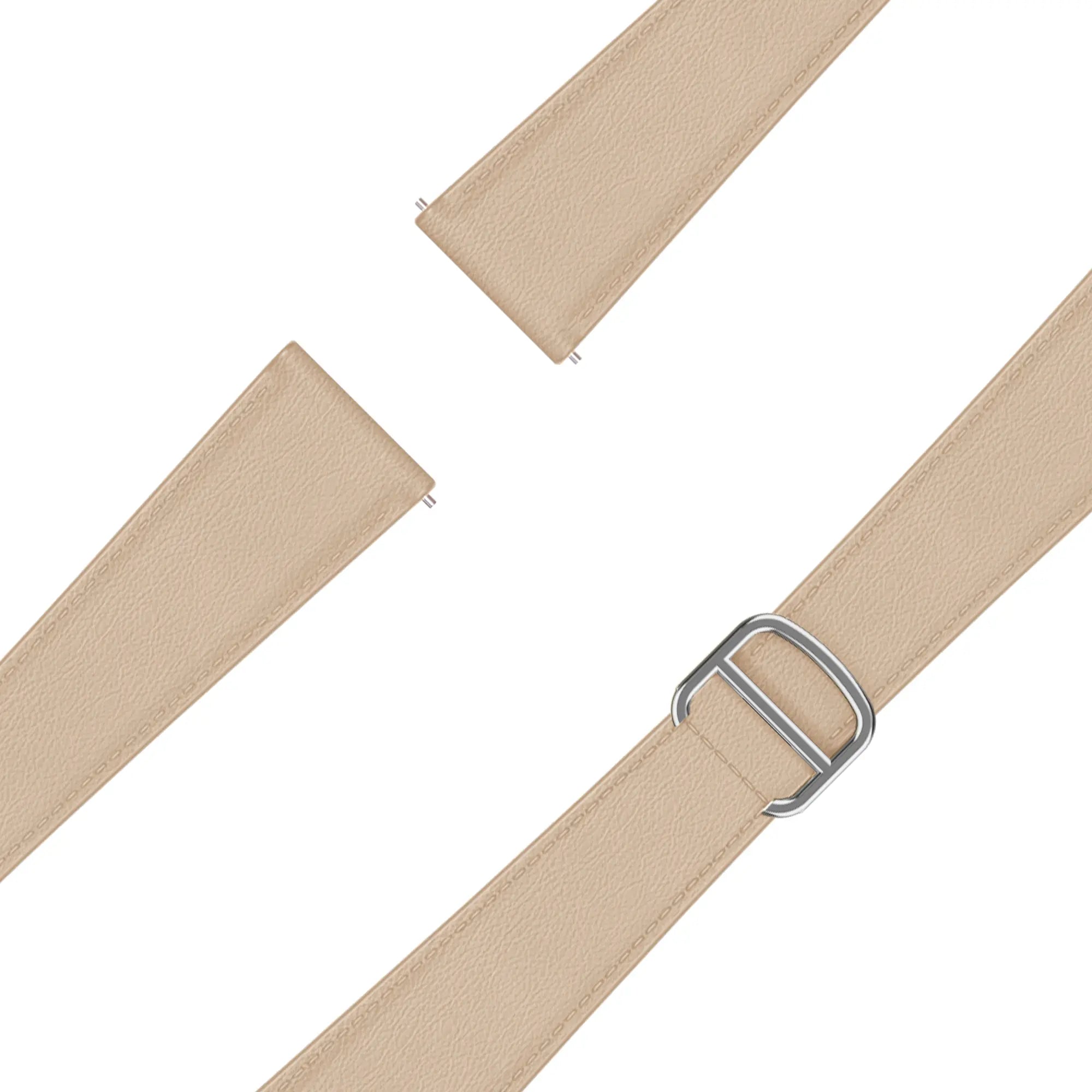Bandz Actyve Smartwatch 20mm Lederarmband 'D-Type' (Beige)