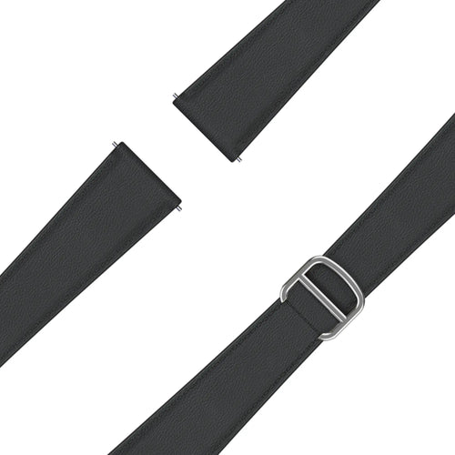 Bandz Actyve Smartwatch 20mm Leather Strap 'D-Type' (Black)