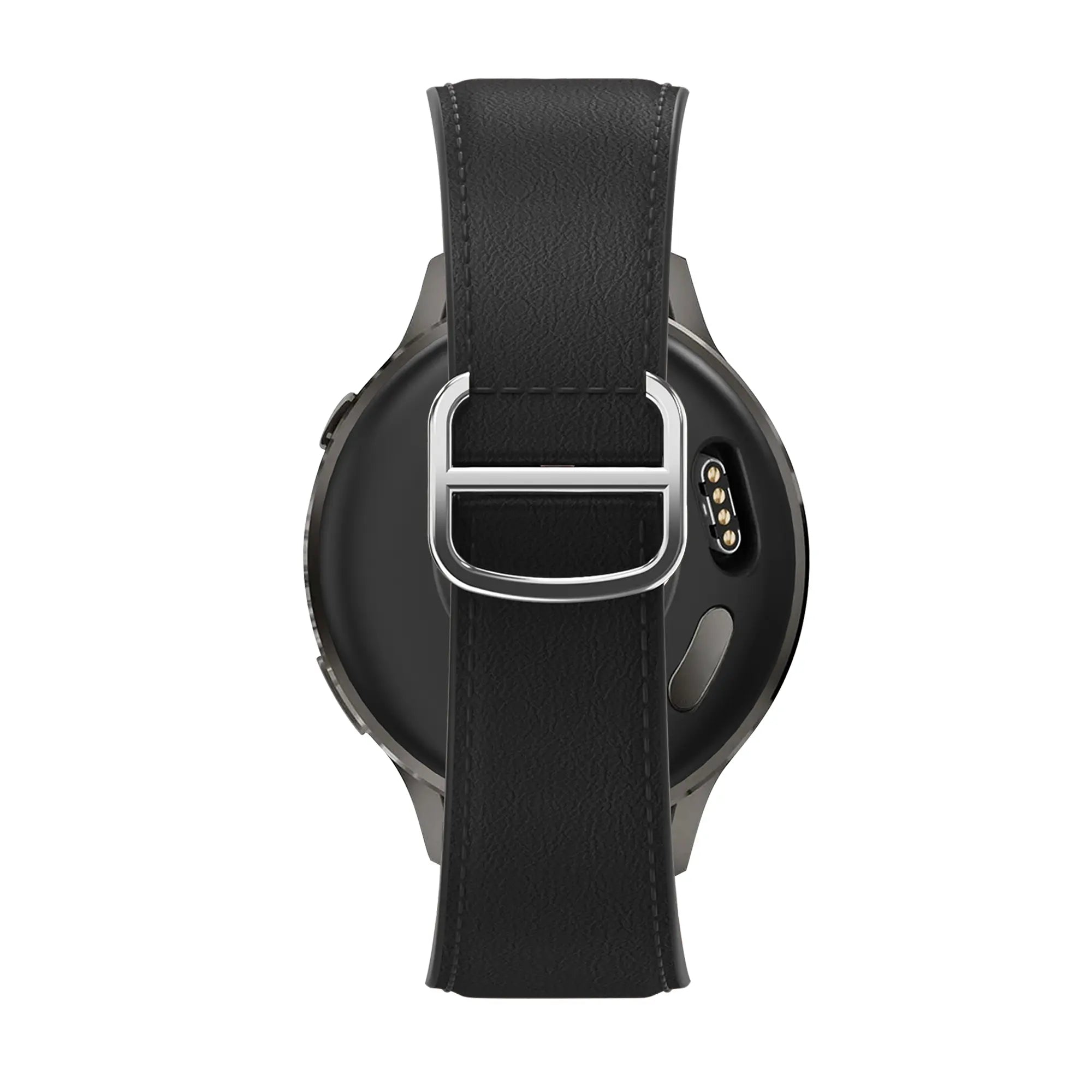 Bandz Actyve Smartwatch 20mm Leather Strap 'D-Type' (Black)