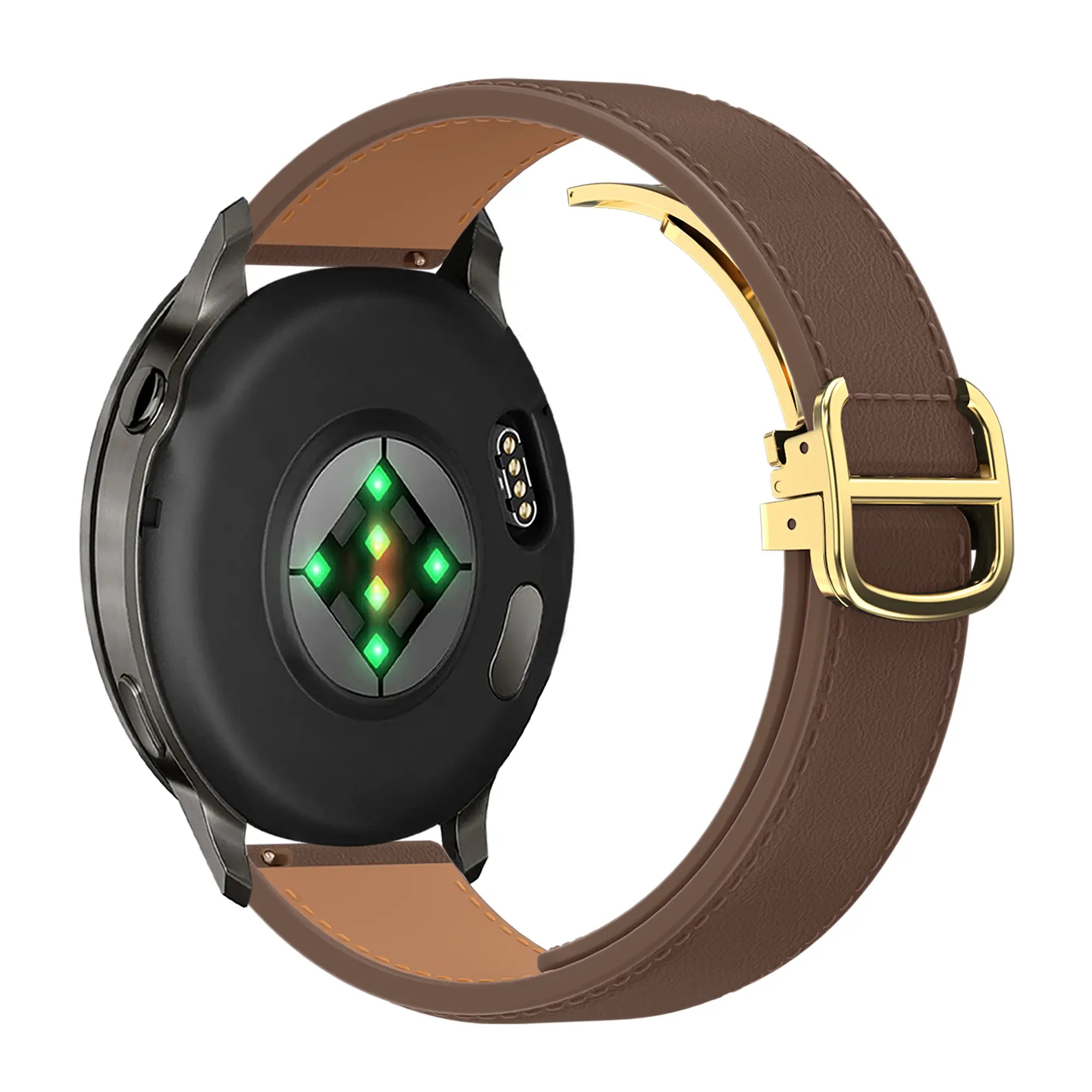 Bandz Amazfit Cheetah 2 Pro Leather Strap 'D-Type' (Dark Brown)
