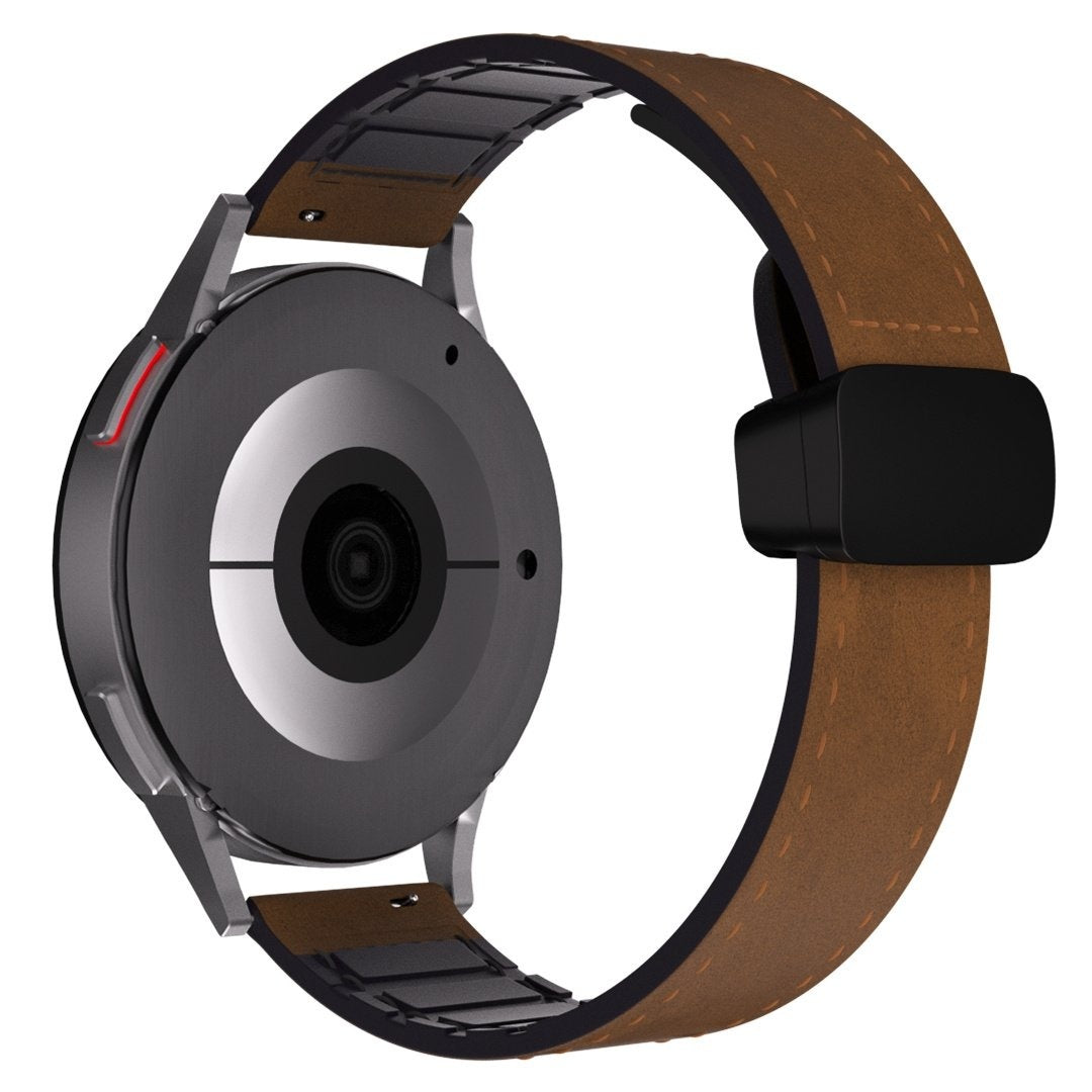 Correa cuero con hebilla Amazfit Balance 2 (marrón oscuro)