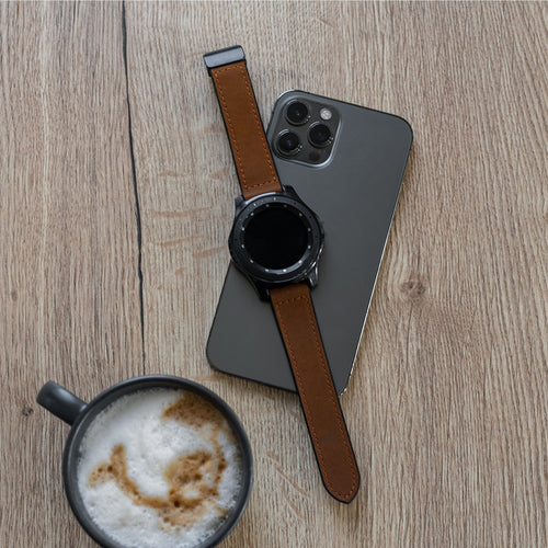 Correa cuero con hebilla en forma de D OnePlus Watch 3 (marrón oscuro)