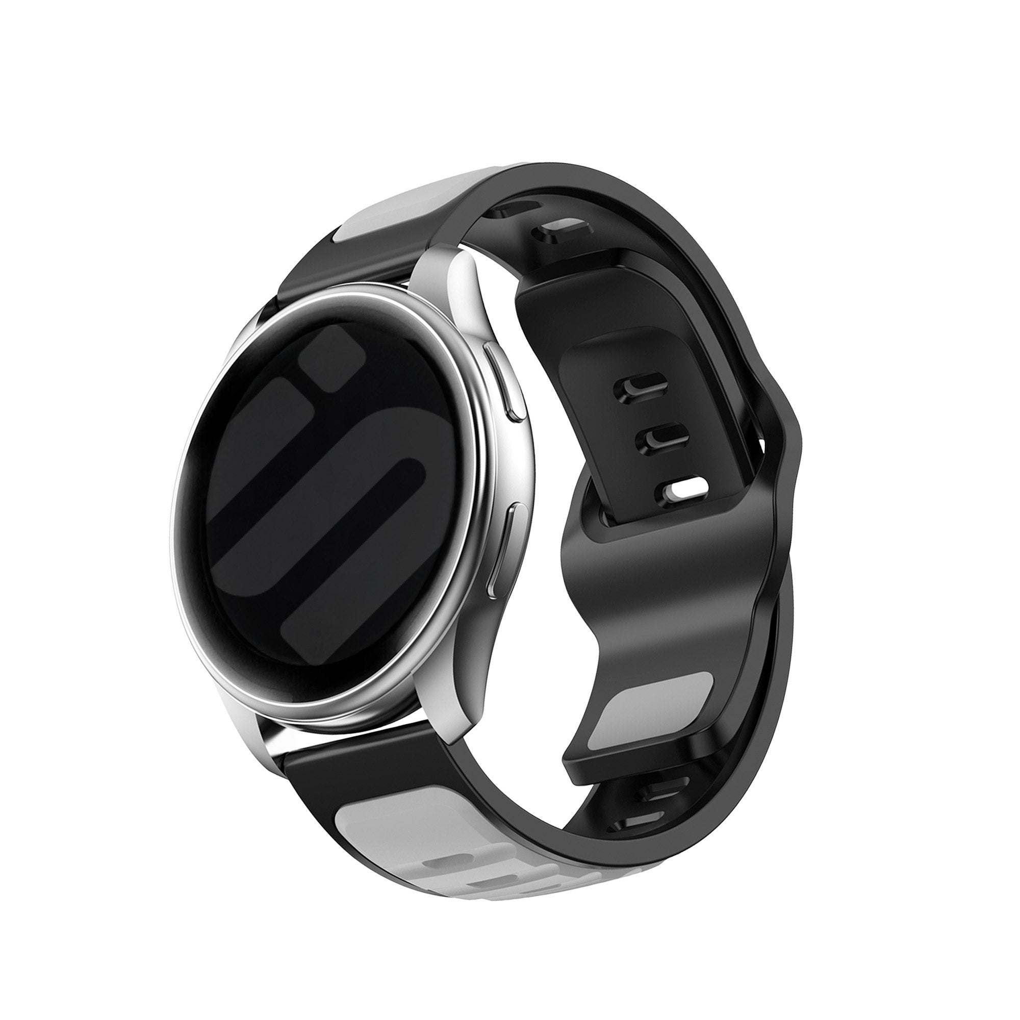 Withings Steel HR Sport Outdoor Duo Silikonarmband (grau/schwarz)