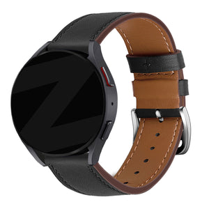 Bandz Huawei Watch GT 6 - 46mm Leather Strap 'Deluxe' (Black)