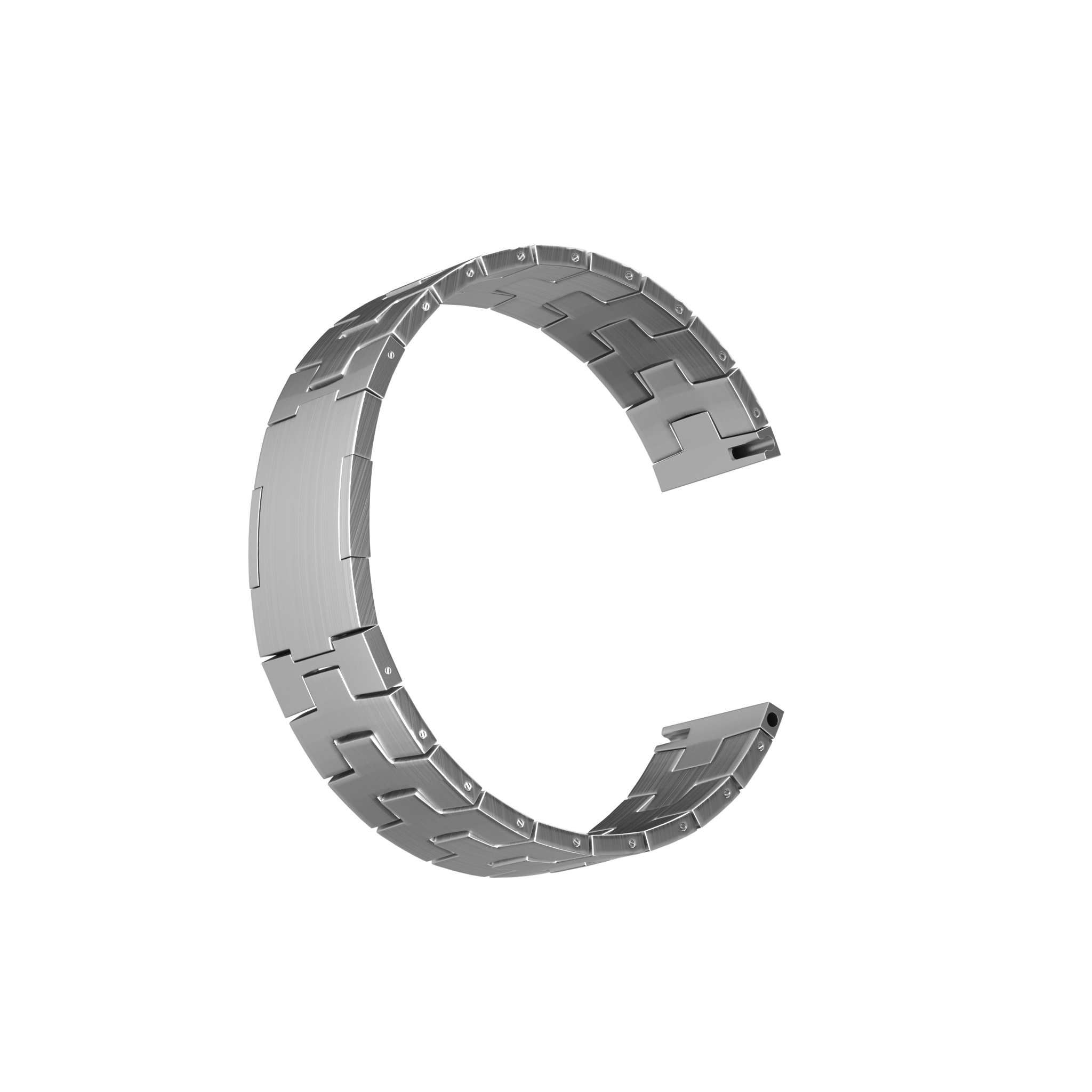 Suunto Run Titanium Grain Strap (Flat Buckle) (Silver)