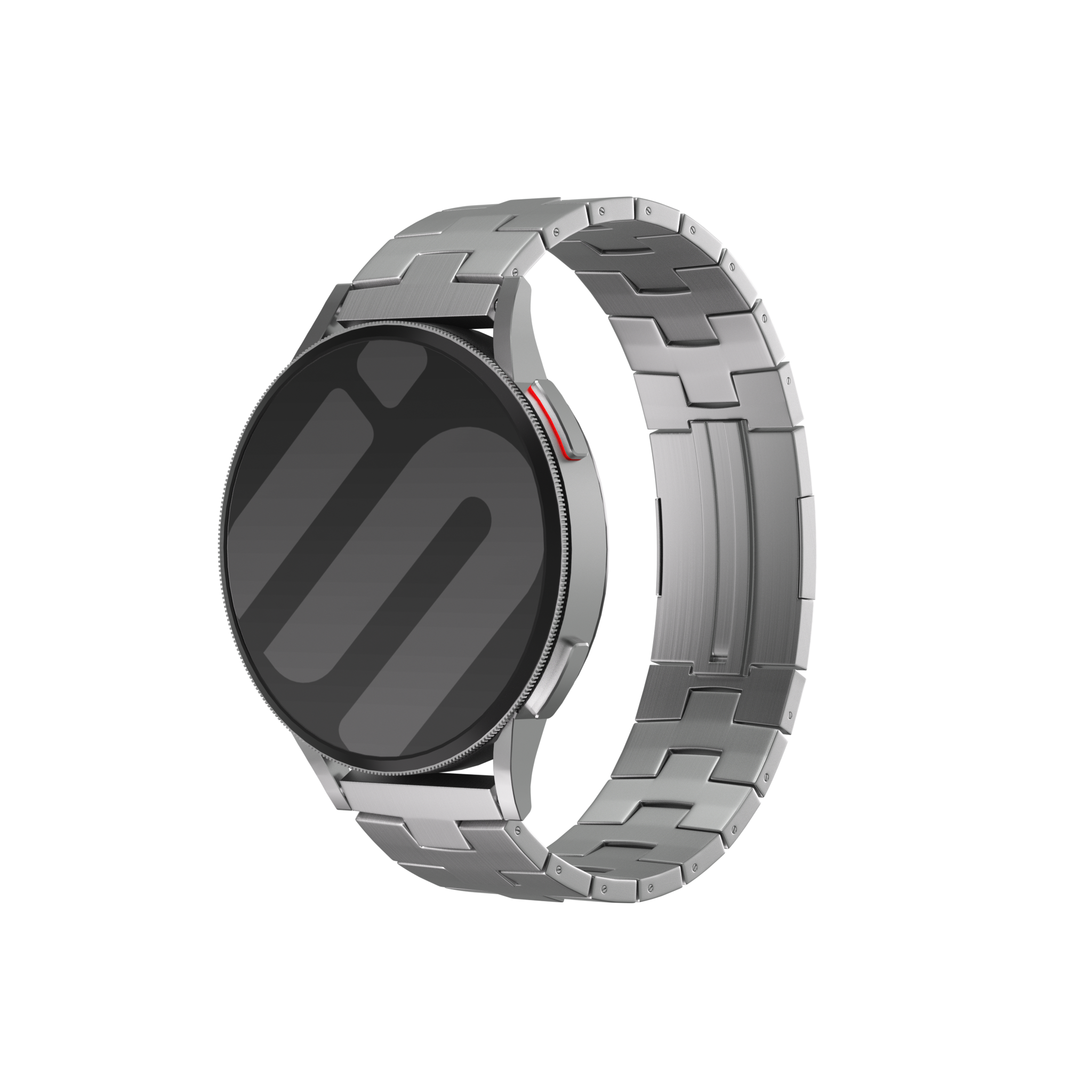 Correa titanio con hebilla plana Huawei Watch 5 - 46mm (plateado)