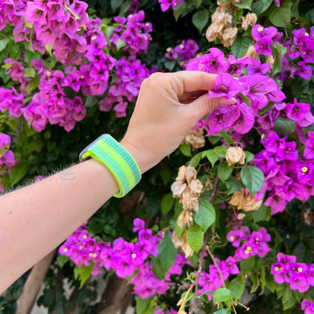 Correa nylon Apple Watch Ultra (verde/amarillo)