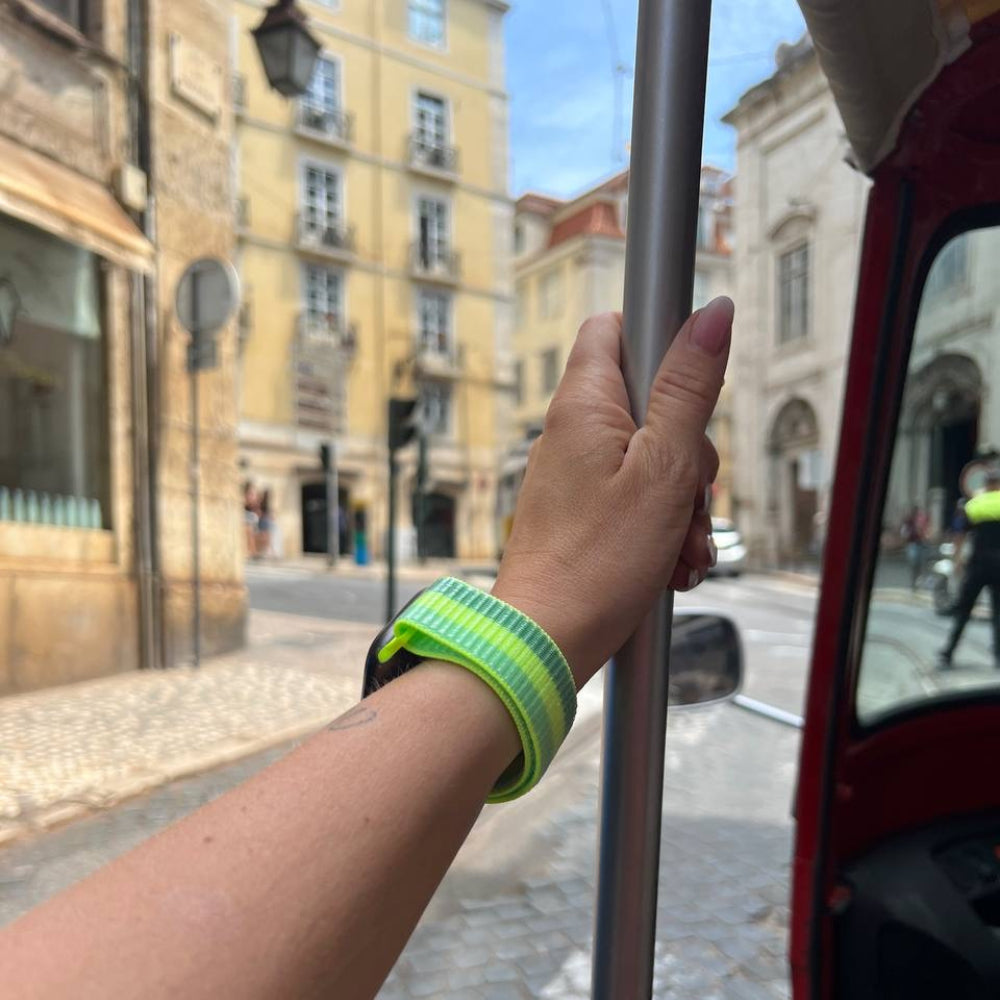 Correa nylon Apple Watch Ultra (verde/amarillo)