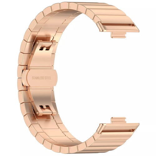 Correa acero de lujo Huawei Watch Fit 4 (rosa dorado)