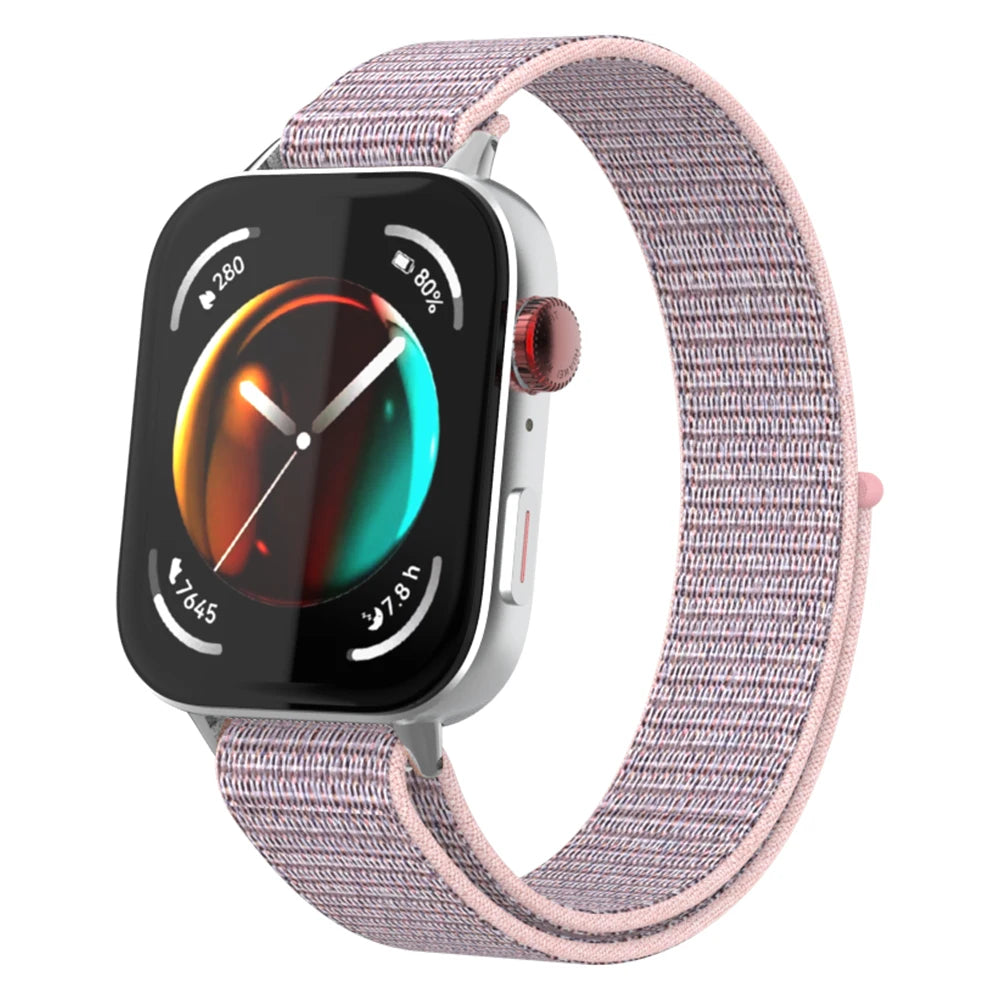 Correa nylon Huawei Watch Fit 4 Pro (rosa)