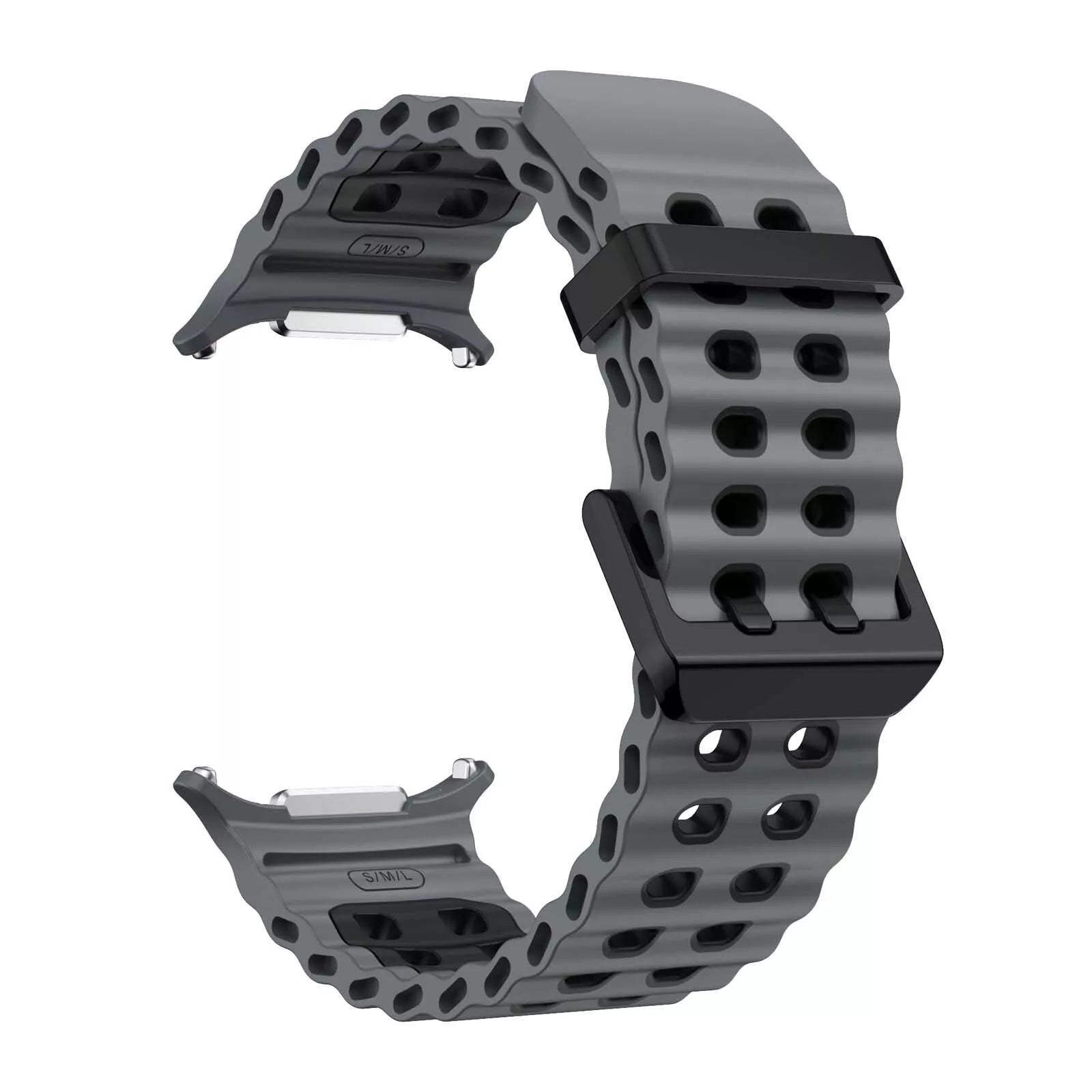 Correa de silicona wave Samsung Galaxy Watch Ultra (gris/negra)