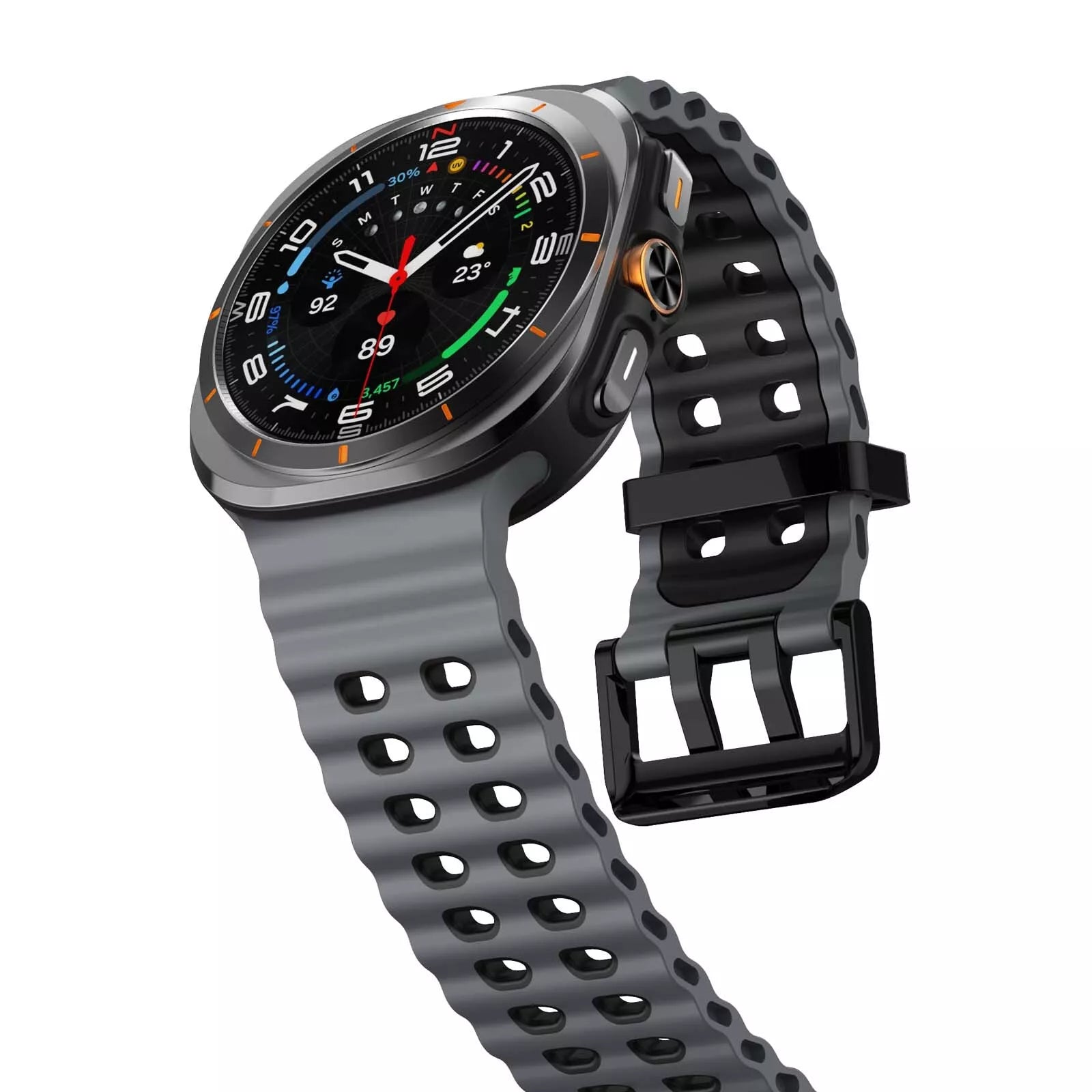 Correa de silicona wave Samsung Galaxy Watch Ultra (gris/negra)
