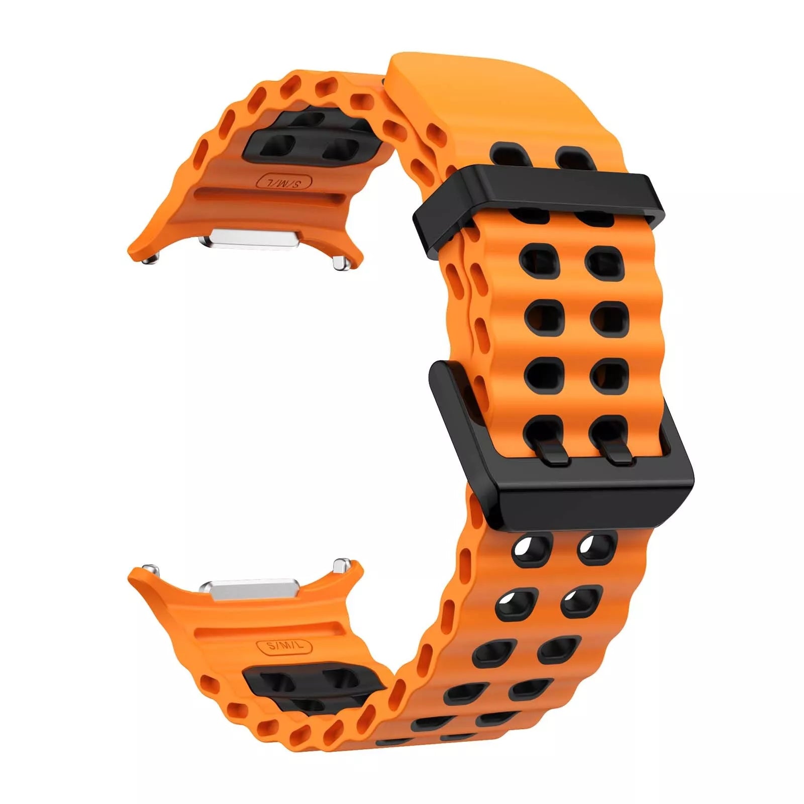 Correa de silicona wave Samsung Galaxy Watch Ultra (naranja/negra)