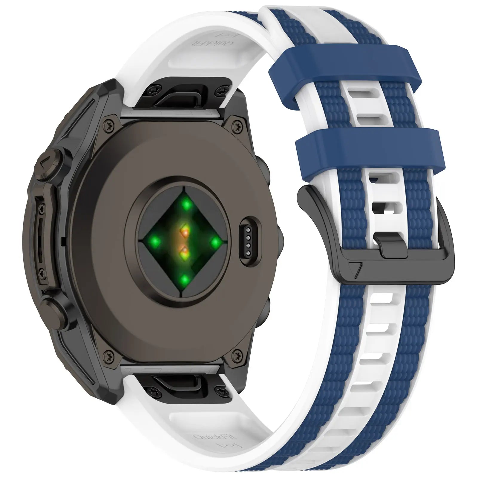 Garmin Quatix 8 Pro - 47mm sport grain band (wit/blauw)