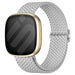 Fitbit Versa 3 Adjustable Woven Strap (Light Grey)