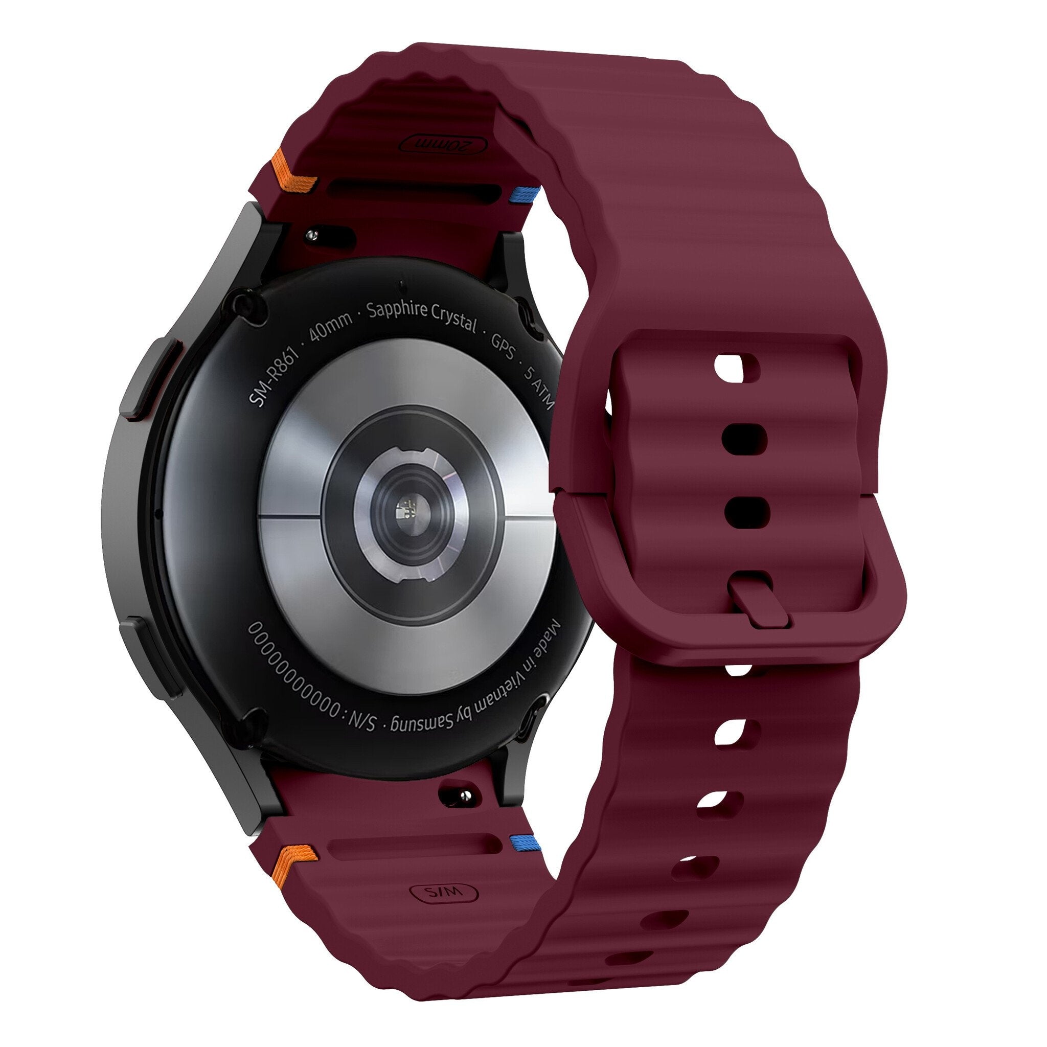 Samsung Galaxy Watch 5 Pro Wave Strap (Wine Red)