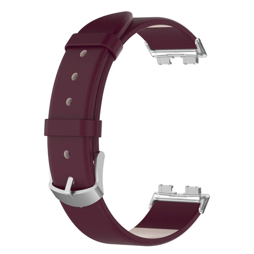 Correa cuero Huawei Band 10 (vino rojo)