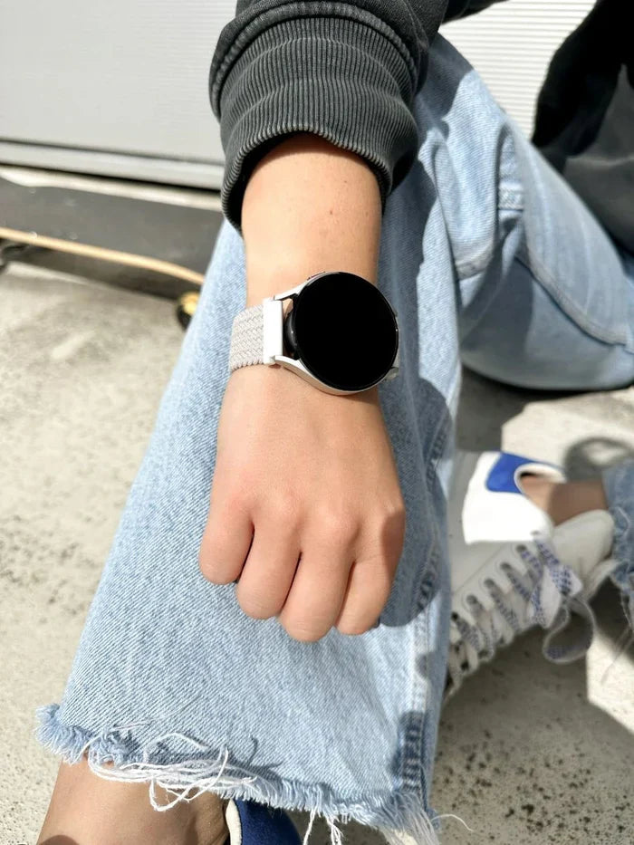 Withings Steel HR - 40mm Adjustable Braided Strap (White)