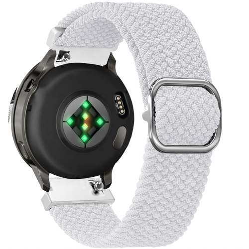 Bandz Bracelet tressé réglable Garmin Venu 3s (blanc)