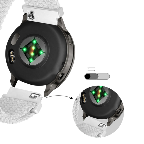 Bandz Bracelet tressé réglable Garmin Venu 3s (blanc)
