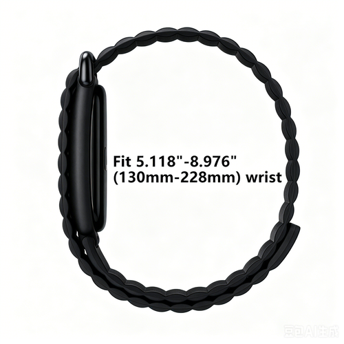 Fitbit Air magnetisch siliconen bandje (zwart)