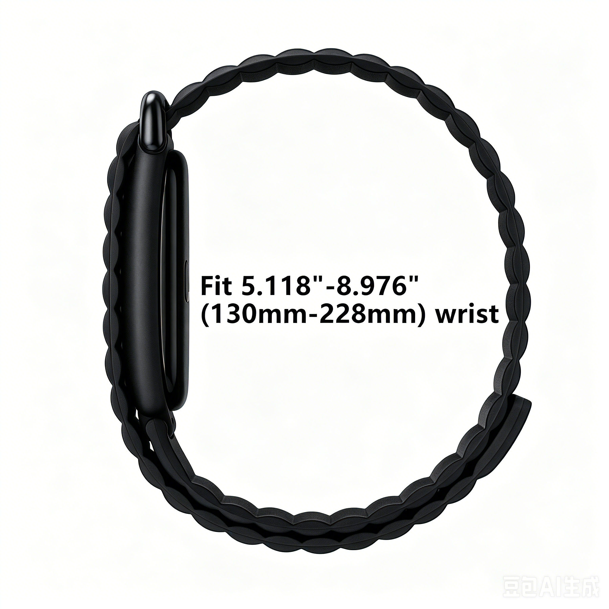 Fitbit Air magnetisch siliconen bandje (zwart)
