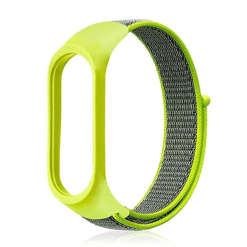 xiaomi-mi-band-5-6-nylon-bandje-groen-geel-2