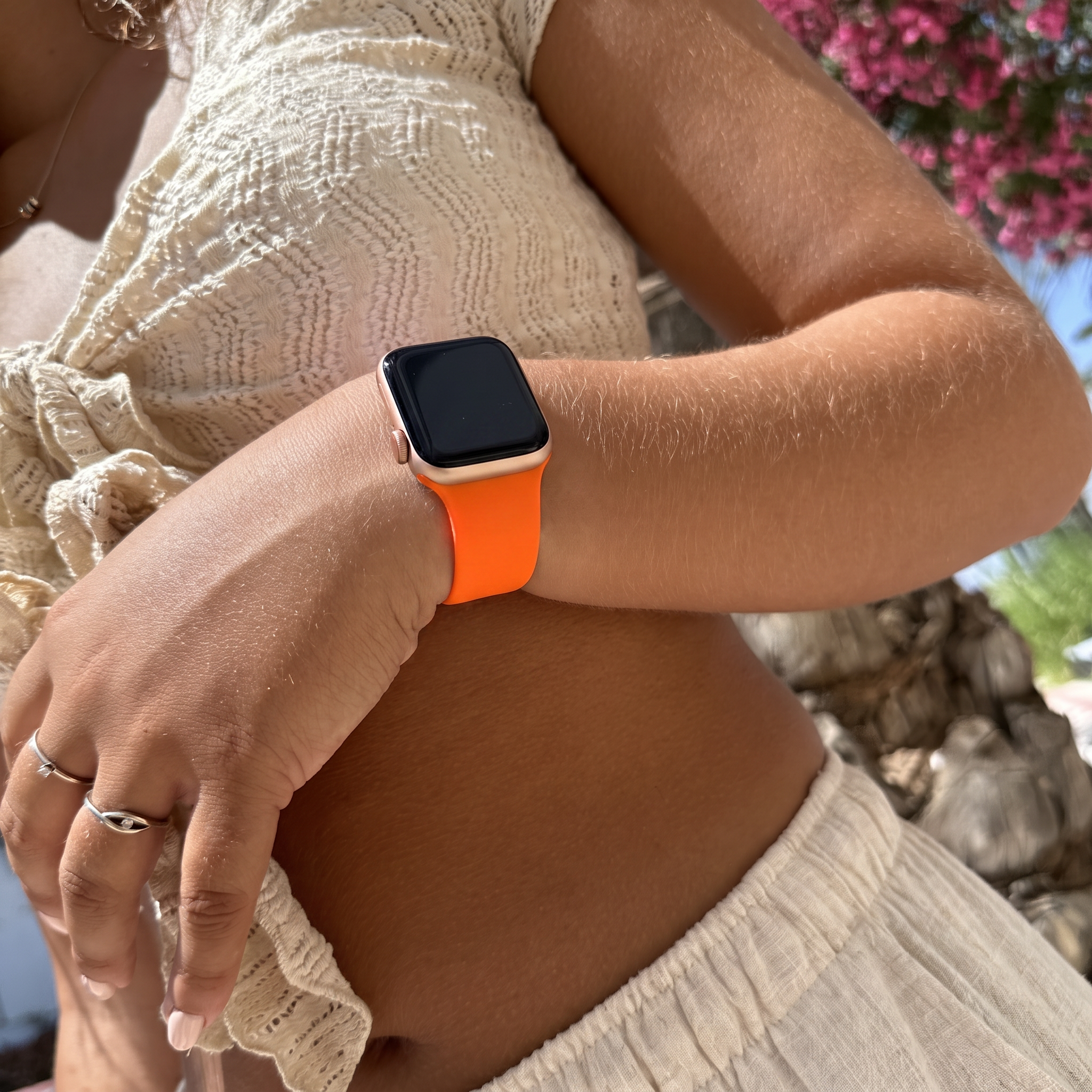 xoxo Wildhearts Apple Watch Silikonarmband (Orange)