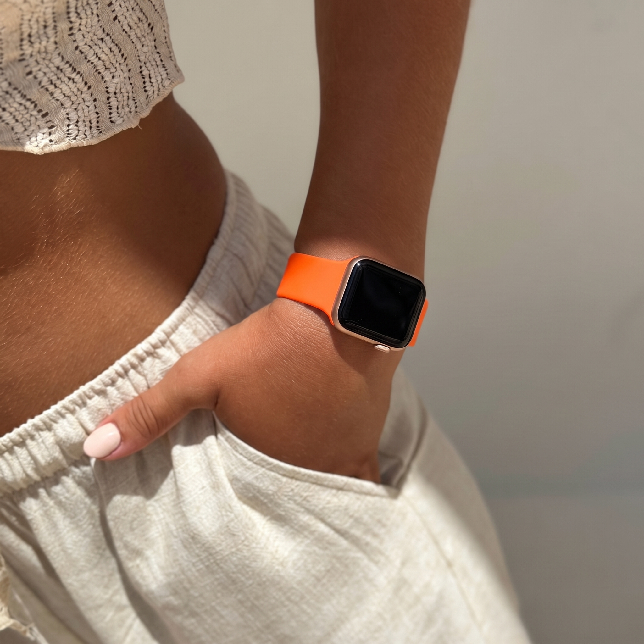 xoxo Wildhearts Apple Watch Silikonarmband (Orange)