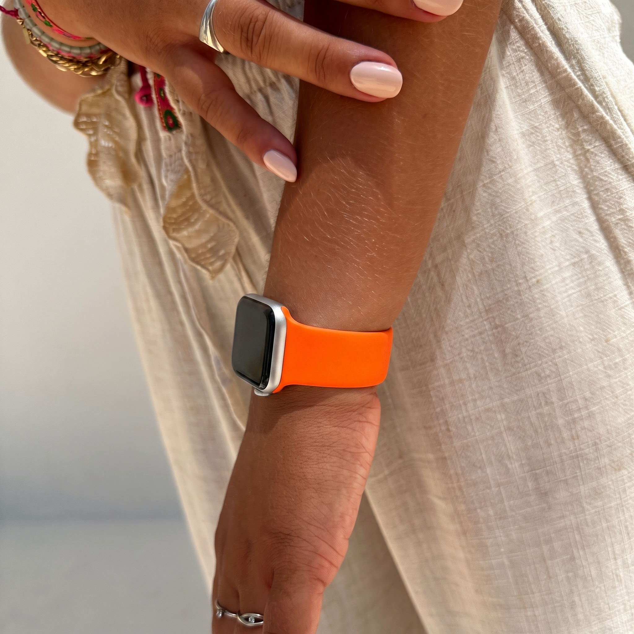 xoxo Wildhearts Apple Watch Silikonarmband (Orange)