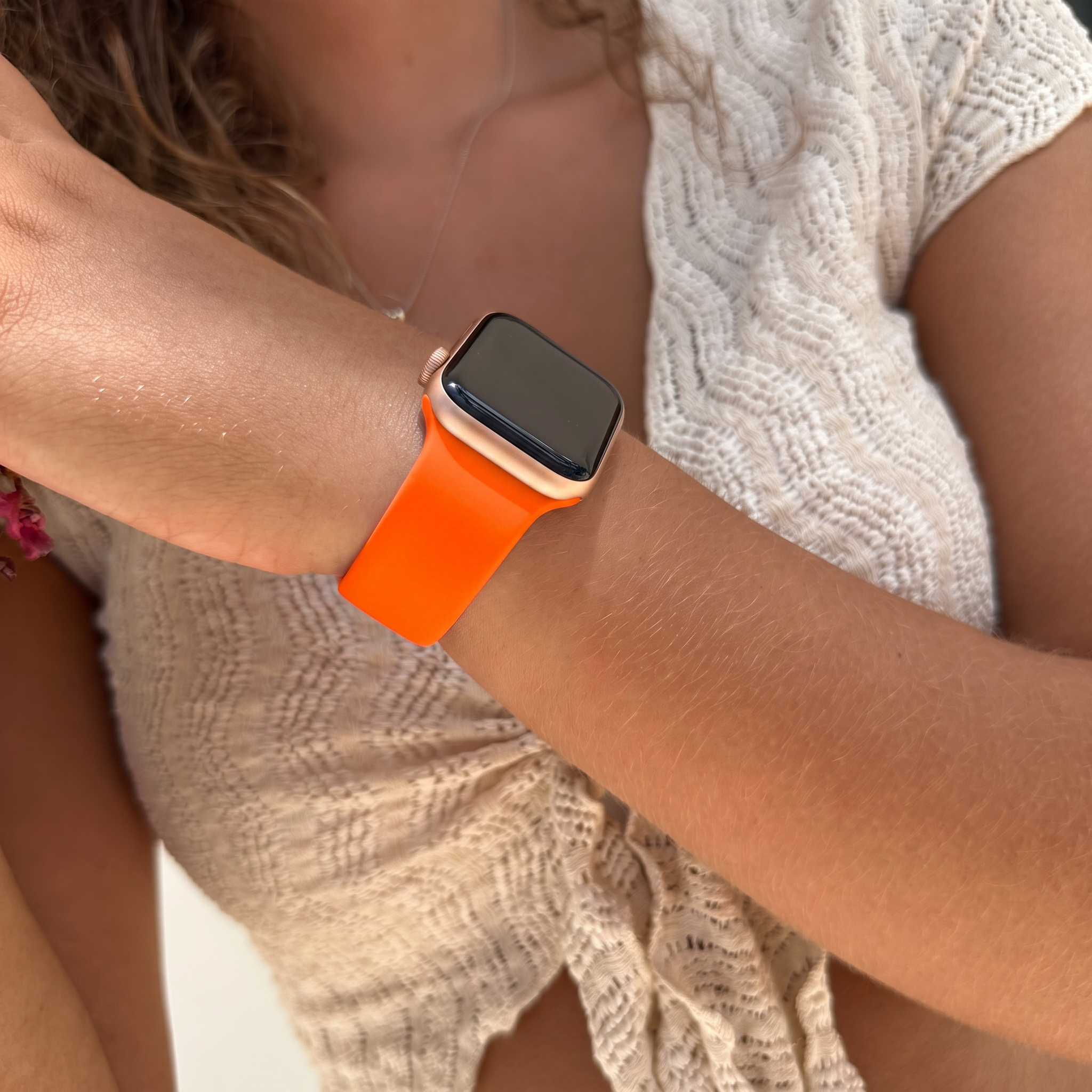 xoxo Wildhearts Apple Watch Silikonarmband (Orange)