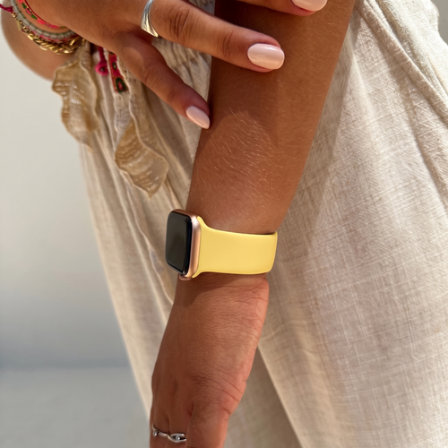 xoxo Wildhearts Apple Watch Silikonarmband (Gelb)