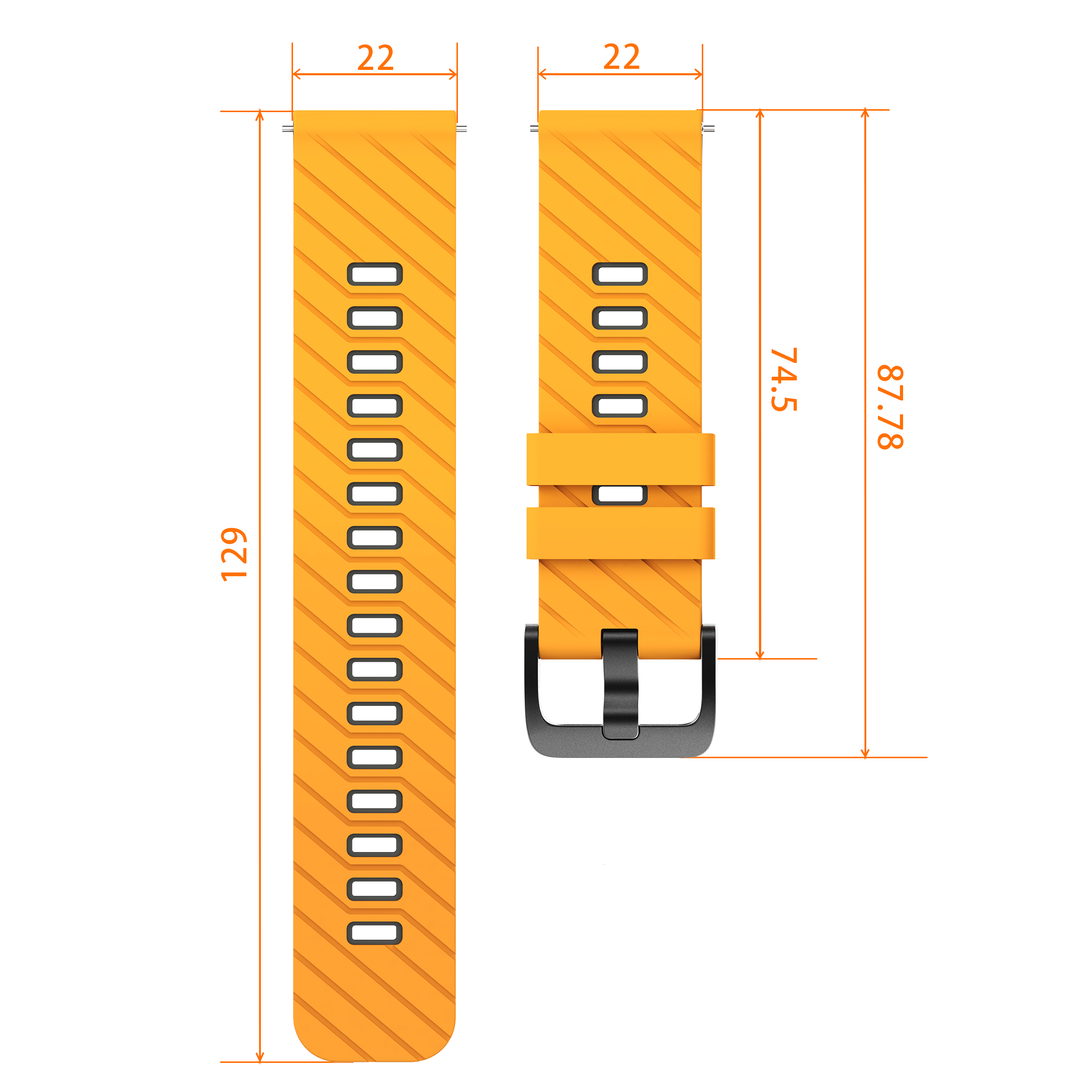 Amazfit Balance Twill Sport Strap (Dark Yellow/Grey)