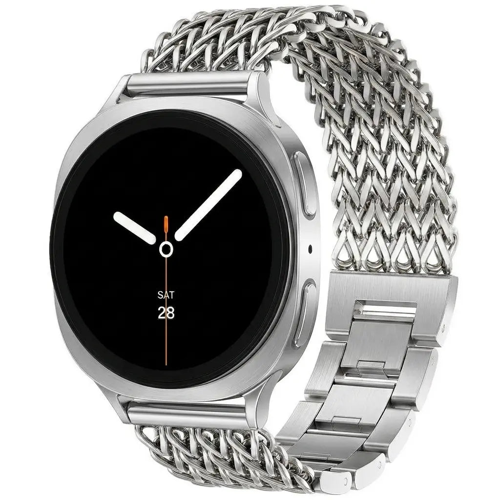 Samsung Galaxy Watch 9 - 44mm Metall Mesh Armband (Silber)