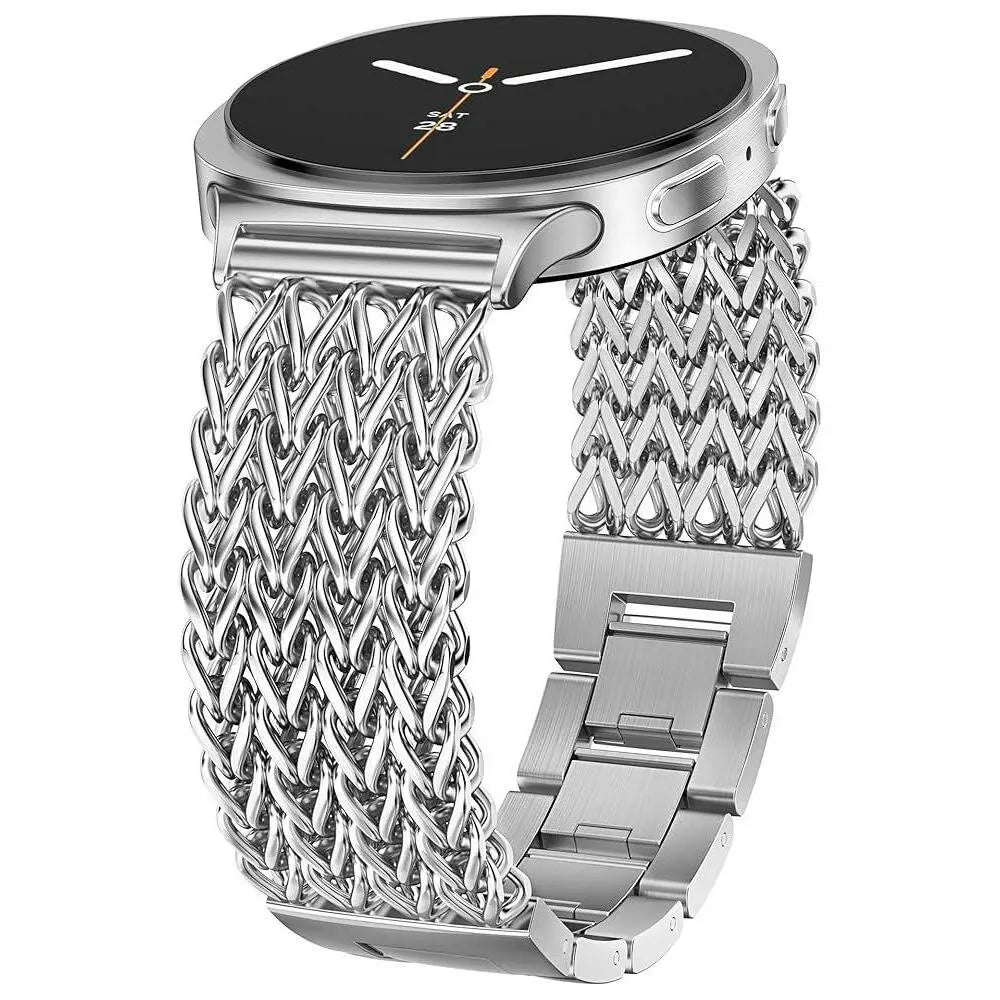 Samsung Galaxy Watch 9 - 44mm Metall Mesh Armband (Silber)