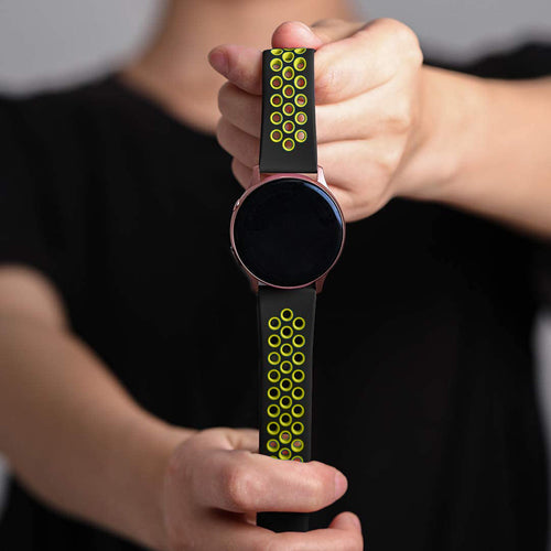Fossil Gen 4 Explorist (HR) Sport Strap (Black/Yellow)