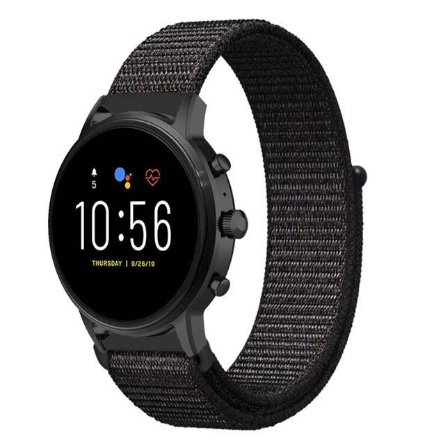 zwart-nylon-bandje-fossil-gen-5