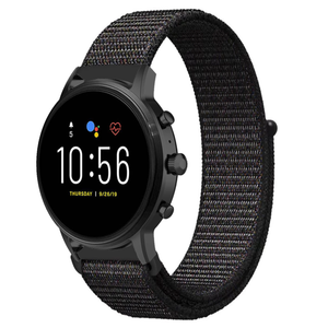 Correa nylon Fossil Gen 4 Explorist HR (negro)