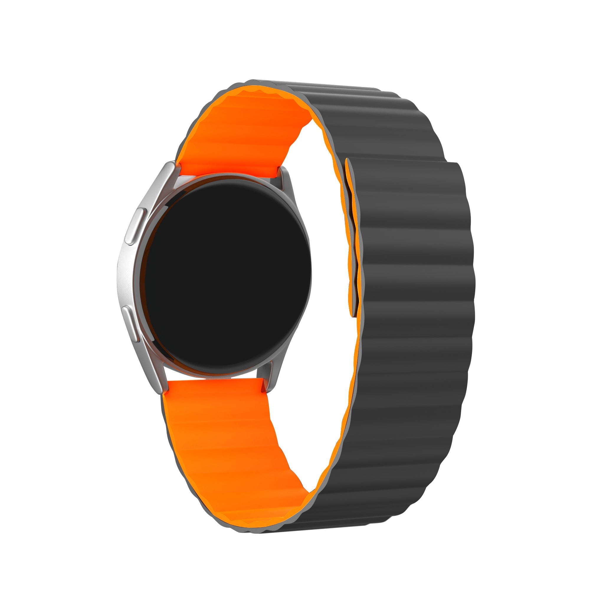 Xiaomi Watch S4 Magnetic Silicone Strap (Black/Orange)