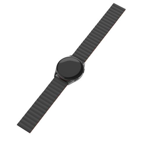Amazfit Bip 5 Magnetisches Silikonarmband (Schwarz/Orange)