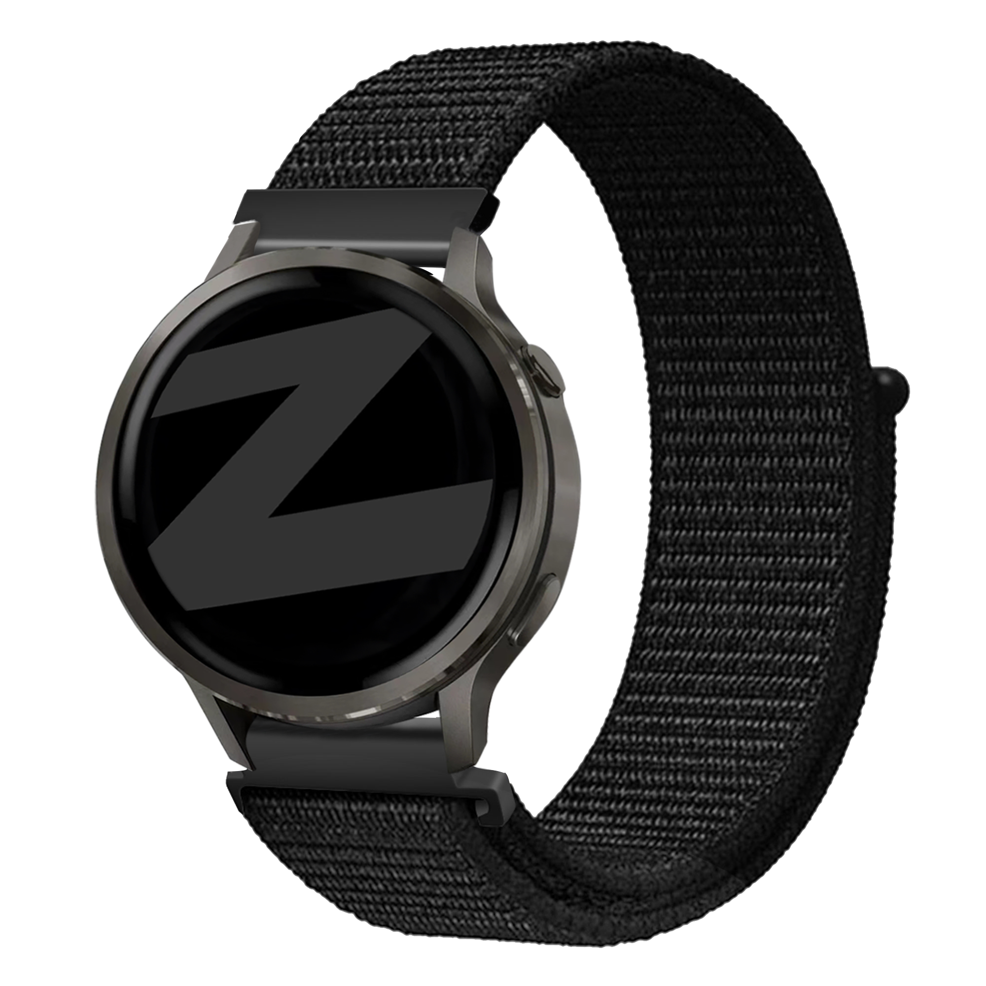 Bandz Garmin Vivomove 3s nylon loop band (zwart)