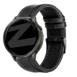 Bandz Garmin Forerunner 70 Lederarmband 'Classic' (Schwarz)