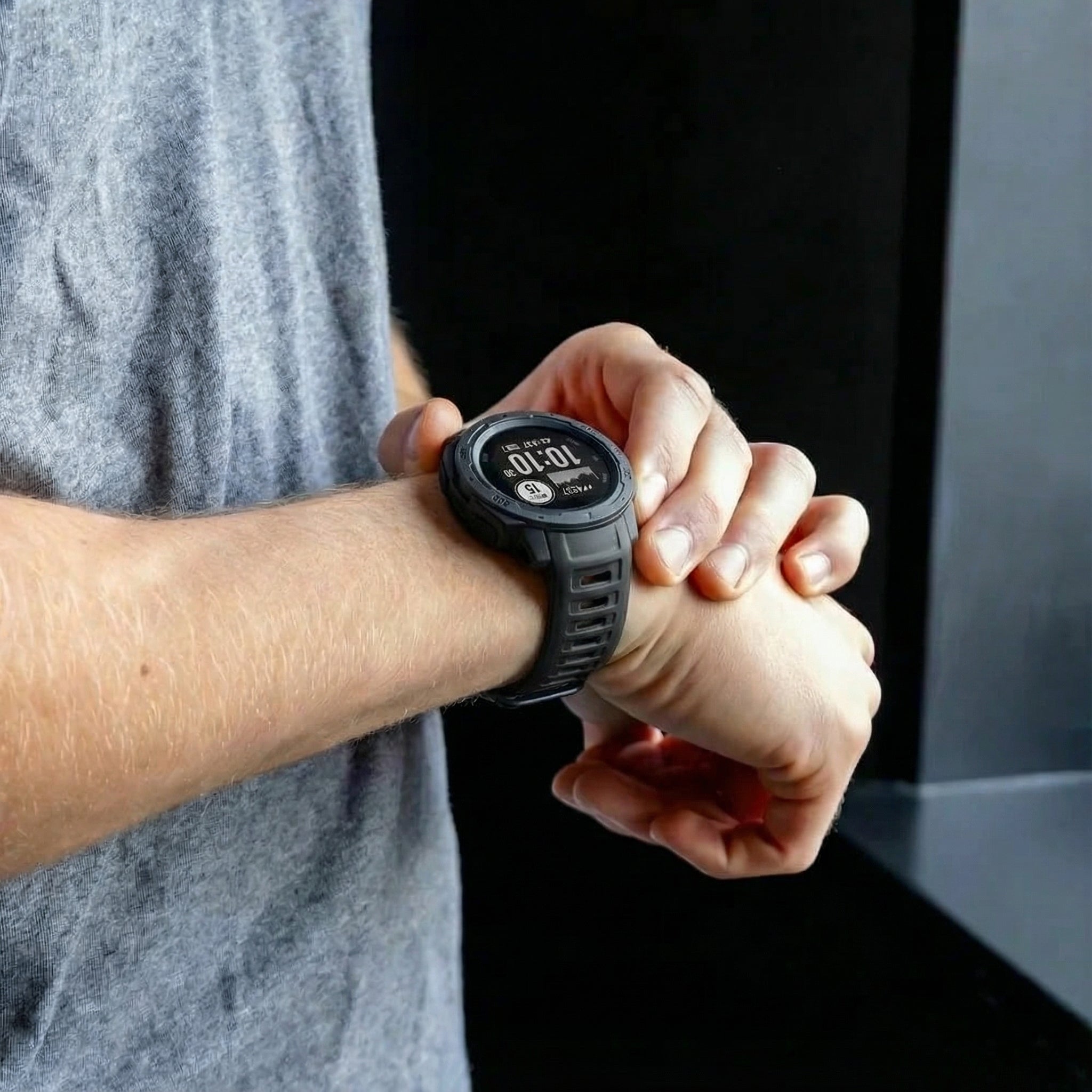 Correa silicona Garmin Instinct 1 / 2 (negro)