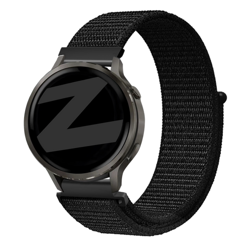 Bandz Garmin Forerunner 265s nylon loop band (zwart)