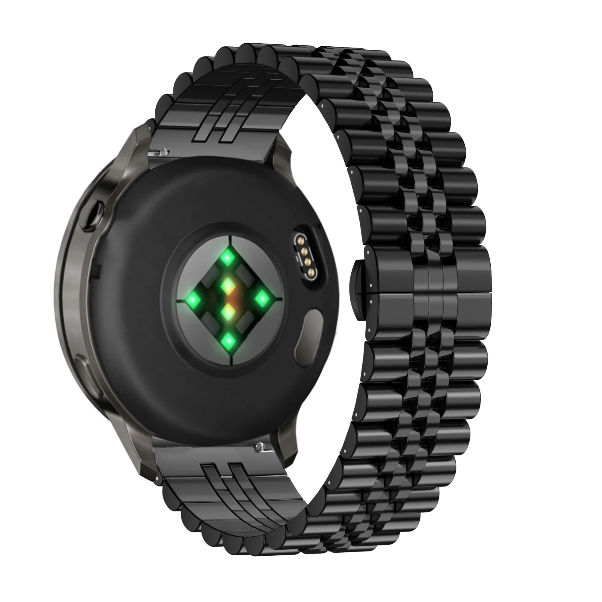 Bandz Bracelet acier 'Jubilee' Garmin Forerunner 70 (noir)