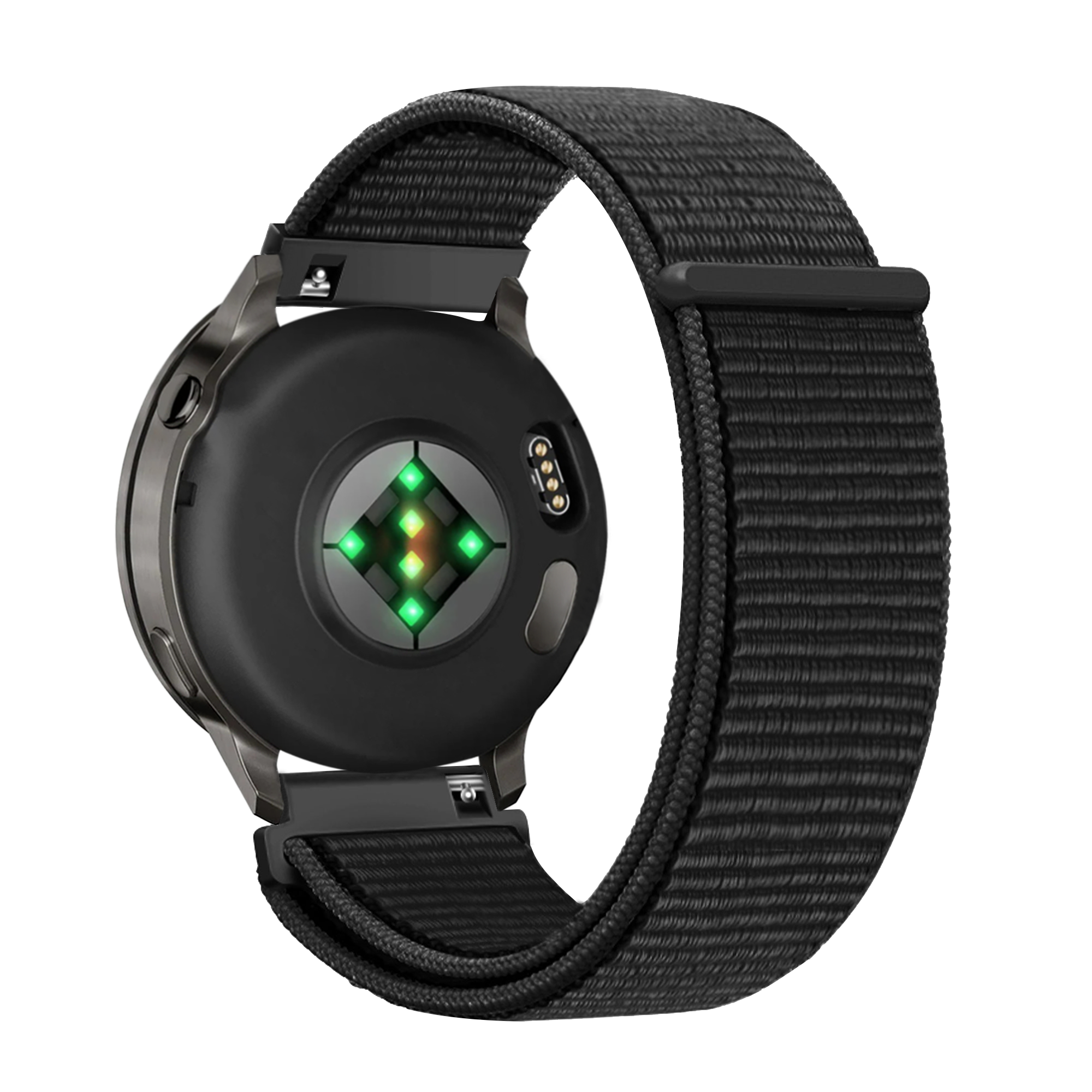 Bandz Garmin Vivomove 3s nylon loop band (zwart)