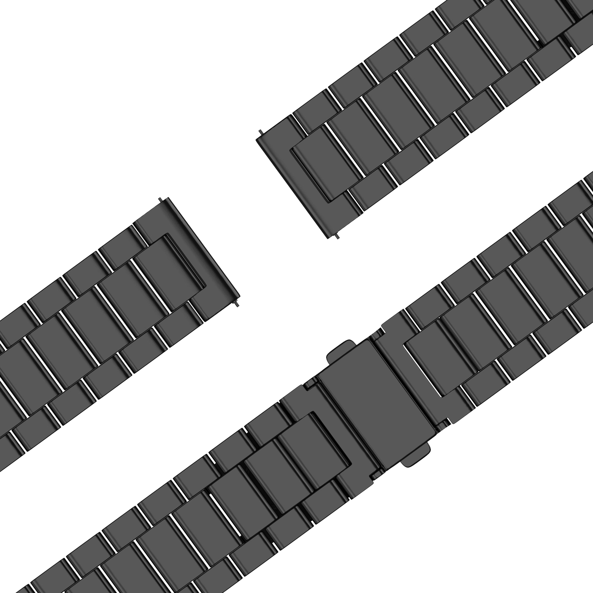 Bandz Garmin Forerunner 70 Stahlarmband 'Classic' (Schwarz)