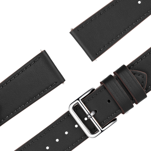 Bandz Garmin Forerunner 265s Lederarmband 'Deluxe' (Schwarz)