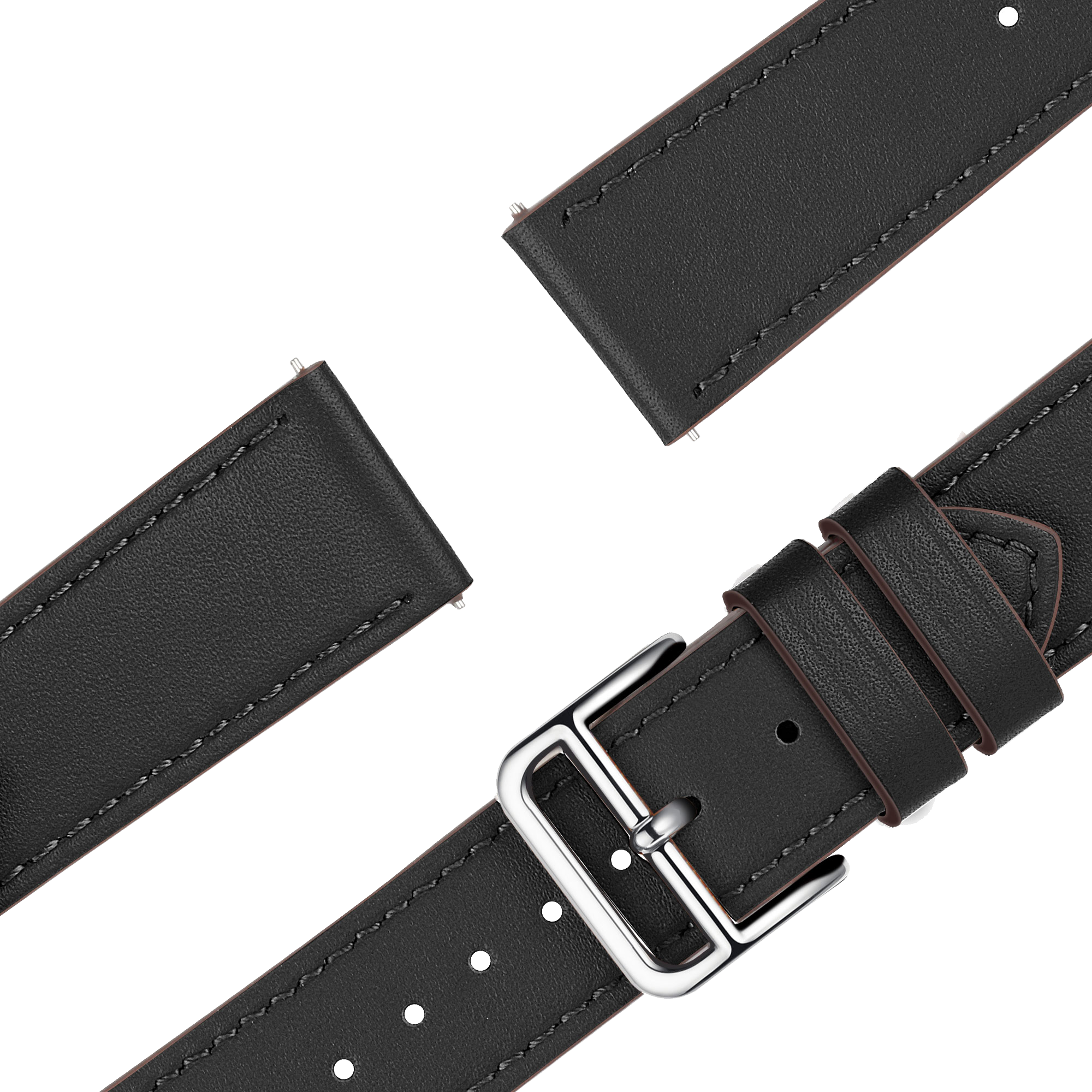 Bandz Garmin Forerunner 265s Lederarmband 'Deluxe' (Schwarz)